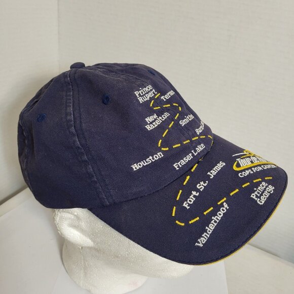 TOUR de North BC CANADA Cancer Hat Strapback Baseball Vintage 90s Cap Dad - Picture 5 of 9